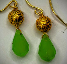 Vermeil and Fluorite Earrings