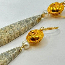 Petrified Fossil Earrings