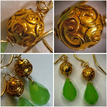 Vermeil and Fluorite Earrings