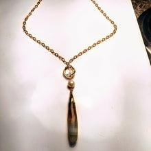 Lemon Quartz, Pearl, and Chalcedony Pendant/Necklace