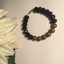 Garnet and Gold Quartz Bracelet