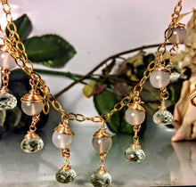 Green Amethyst and Agate Necklace