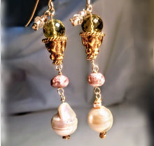 Baroque Pearl and Lemon Quartz Earrings