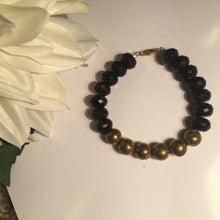 Garnet and Gold Quartz Bracelet