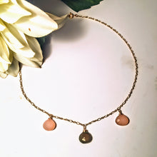 Green and Pink Chalcedony Necklace