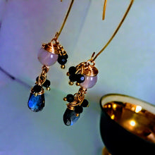Labradorite and Moonstone Earrings