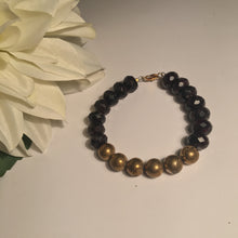 Garnet and Gold Quartz Bracelet