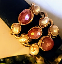 3 Stackable Silver Coated Carnelian Rings