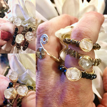 Stack of 3 Aquamarine Rings