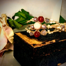 Set of 3 Carnelian And Coral Cuffs