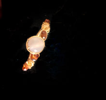 Hessinite Garnet and Agate Ring