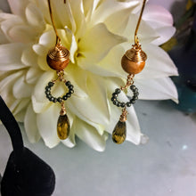Mountain Jade and Root Quartz Briolette Earrings