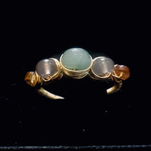 Garnet and Amazonite Ring