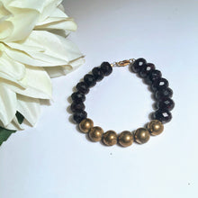 Garnet and Gold Quartz Bracelet