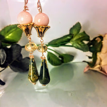 Angel Skin Coral Flower Earrings with Citrine