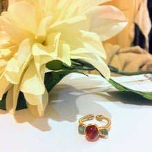Carnelian and Apatite Ring