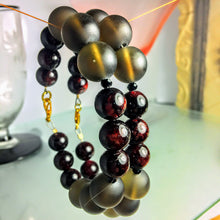 Garnet and Smoky Quartz Bracelet