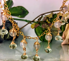 Green Amethyst and Agate Necklace