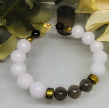 Marble and Smoky Quartz Bracelet