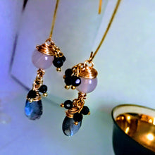 Labradorite and Moonstone Earrings