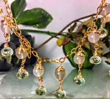 Green Amethyst and Agate Necklace