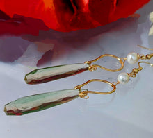 Green Briolette Earrings