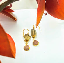 Rough Cut Quartz Earrings