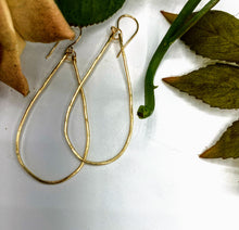 Gold Teardrop Hoops