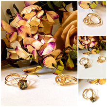 Antique Rhinestone Button Ring (square)