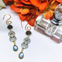 Smoky Quartz and Mother of Pearl Earrings