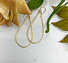 Gold Teardrop Hoops