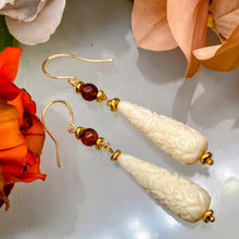 Milk Glass Earrings