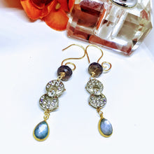 Smoky Quartz and Mother of Pearl Earrings