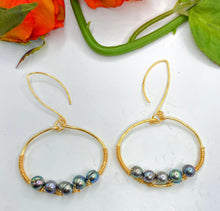Tahitian Pearl Hoops