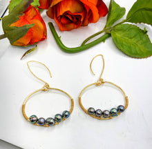 Tahitian Pearl Hoops