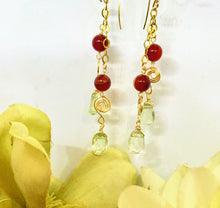 Green Amethyst Earrings