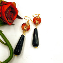 Carnelian Deco Earrings