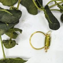 Lime Glass Ring